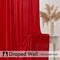 Red Privacy Sheer Curtains That Let Light in 84 Inches Long Non-See-Through Semi Sheer Curtains Light Filtering Window Curtains Christmas Drapes for Living Room Bedroom 2 Panels Set